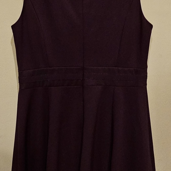 Calvin Klein Purple Fit & Flare Dress Sheer Hem - Picture 3 of 4